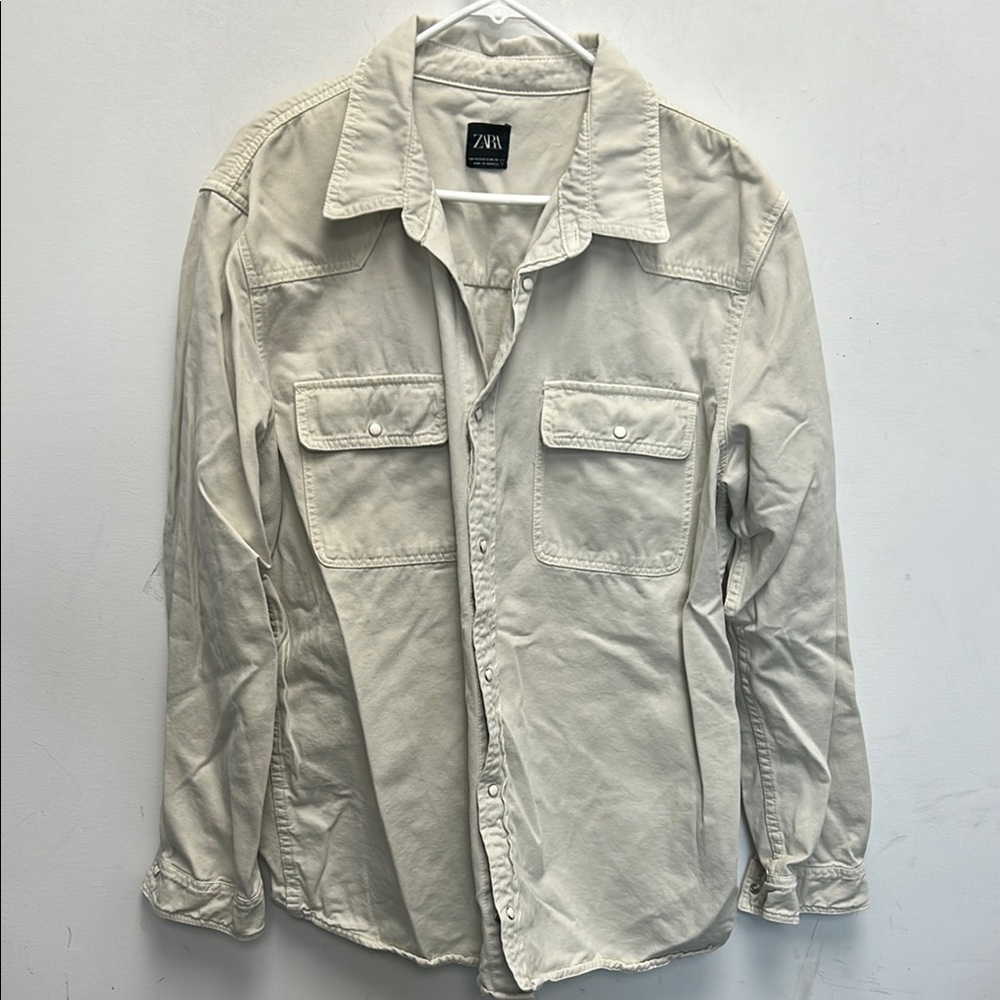 Zara Men's khaki shirt Jacket